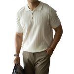 Light Luxury High-end Machine Washable Wool Short-sleeved Polo Shirt - Image 4