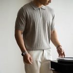 Light Luxury High-end Machine Washable Wool Short-sleeved Polo Shirt - Image 2